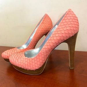 Calvin Klein Kendall Fish Skin Heels